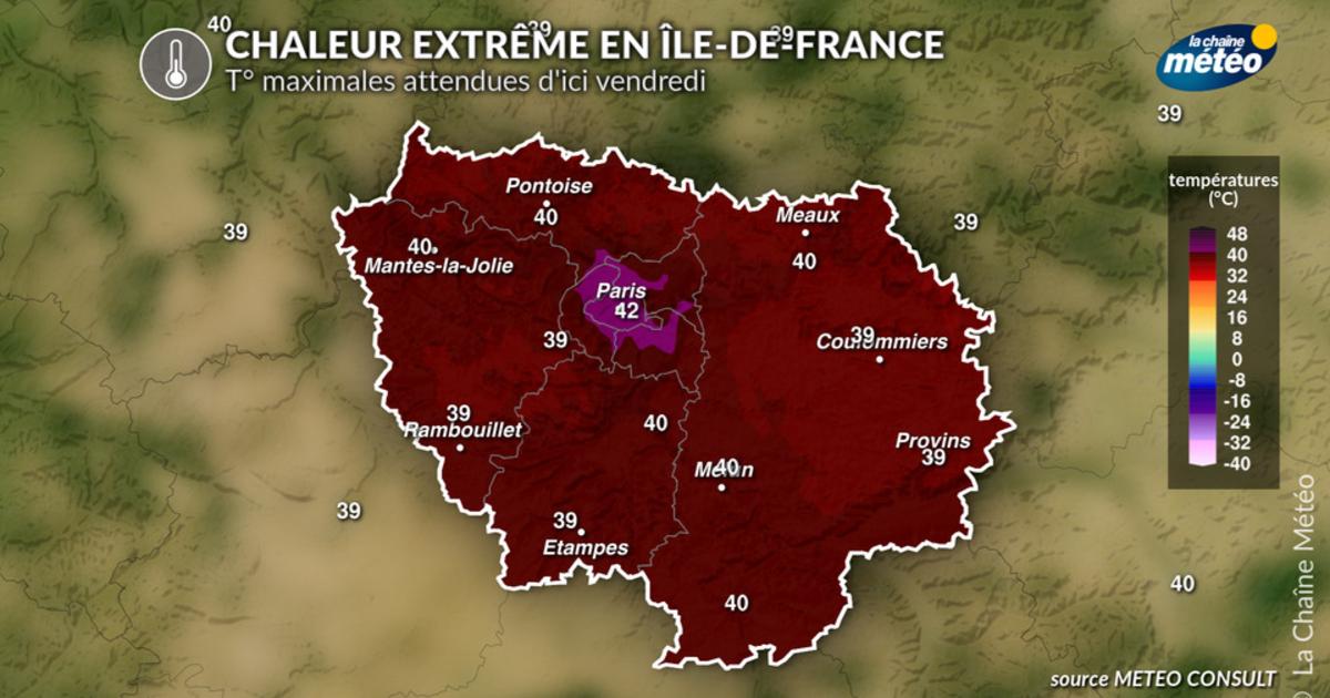 Canicule en Île-de-France : des nuits exceptionnelles et des journées torrides, jusqu'à 42°C à Paris