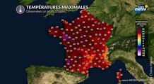 Canicule historique ce jeudi 25 juin : jusqu'à 43,2°C à Beaulieu-sur-Layon (49), 155 records mensuels battus