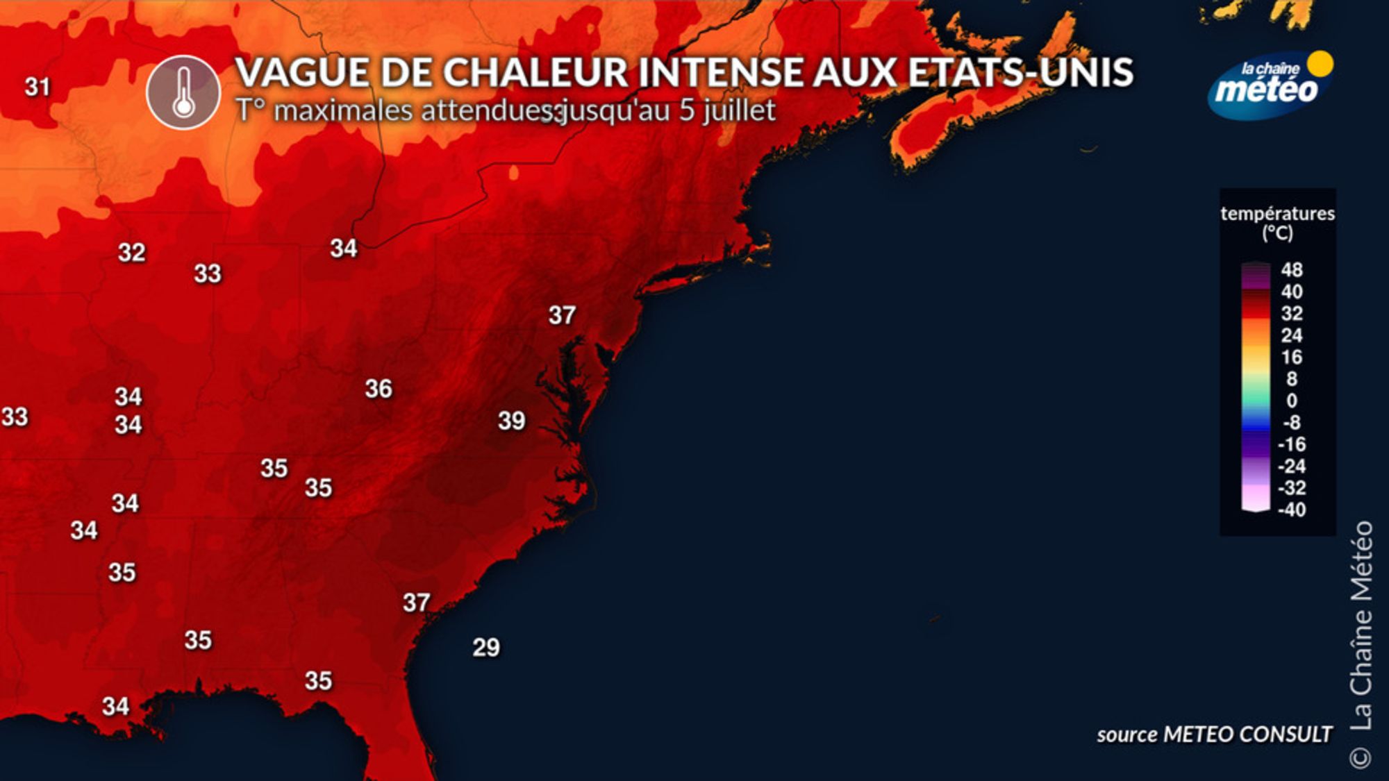 États-Unis : une vague de chaleur exceptionnelle va frapper la côte Est ...