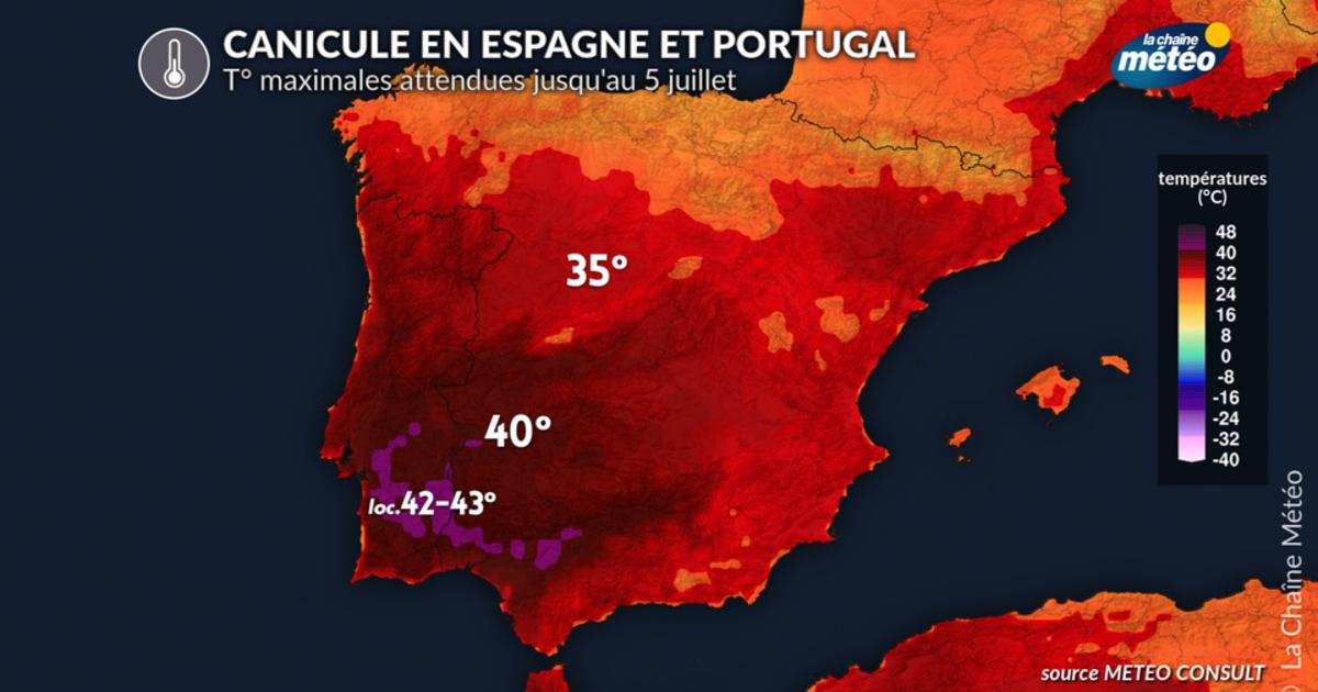 Péninsule Ibérique : le dôme de chaleur s'intensifie, jusqu'à 43°C en Espagne
