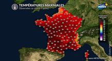 Canicule : jusqu'à 41,5°C, plus de 60 records mensuels battus ce mardi