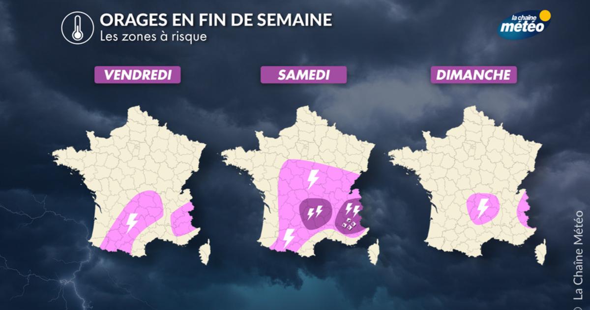 Canicule en France : des orages localement violents attendus ce week-end