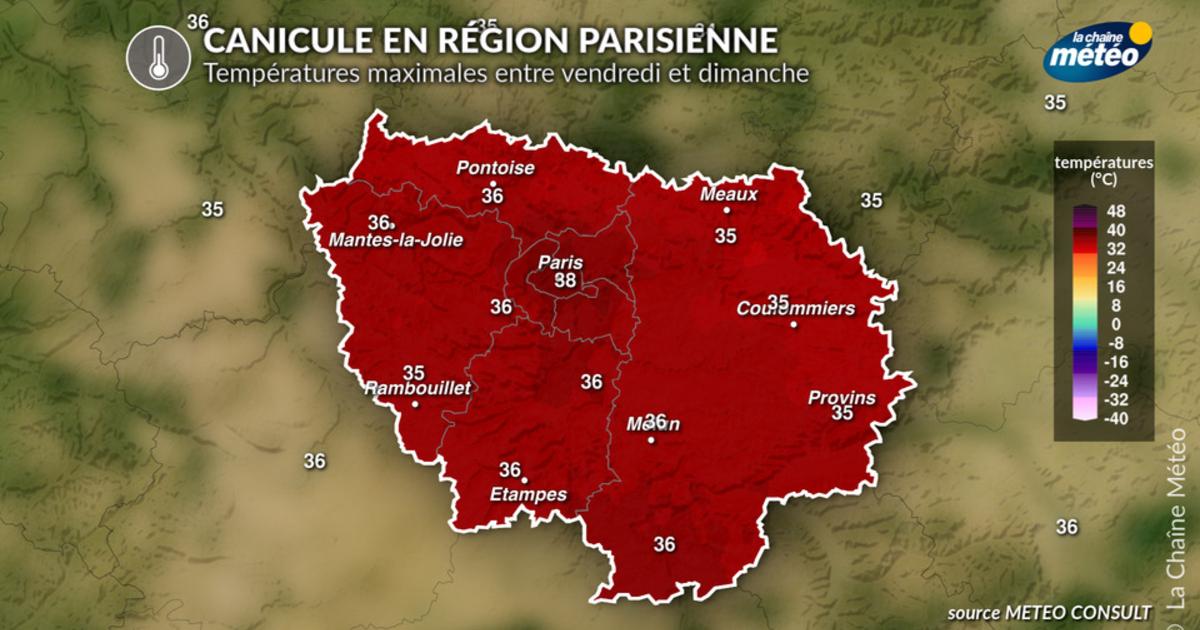 Canicule en Ile-de-France : alerte rouge, jusqu'à 38°C le jour et des nuits suffocantes
