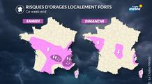 Orages violents ce week-end : fortes pluies, grêle et rafales jusqu’à 100 km/h en France