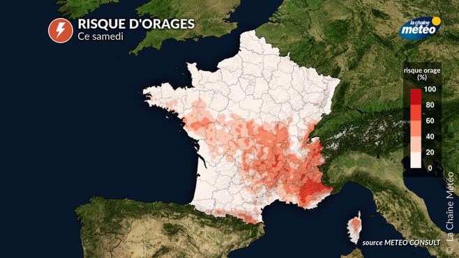 Severe thunderstorms this weekend: heavy rain, hail and wind gusts of up to 100 km/h in France 12