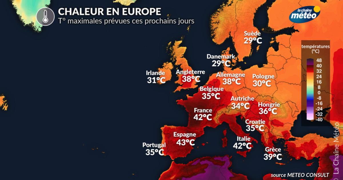 Dôme de chaleur : une grande partie de l'Europe confrontée à la canicule