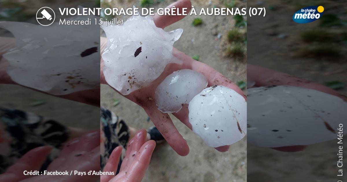 Violents orages hier : plus de 12 000 impacts de foudre, grêlons de 7 cm en Ardèche, 75 mm en une heure dans la Sarthe
