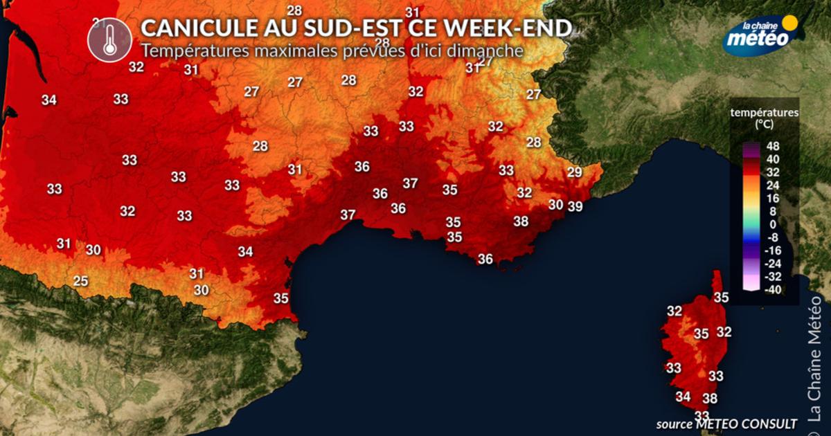 Fortes chaleurs : jusqu’à 40 °C attendus dans le Sud-Est ces prochains jours