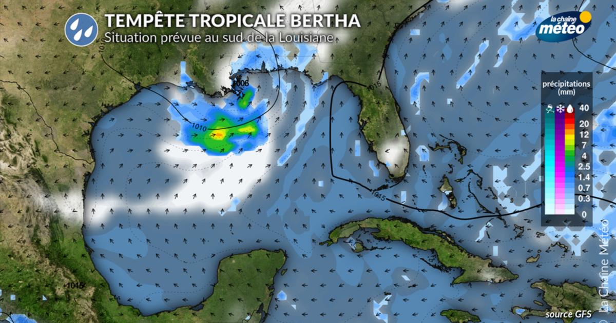 Tempête tropicale Bertha : une trajectoire le long du du littoral américain