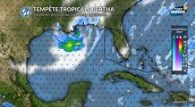 Tempête tropicale Bertha : une trajectoire le long du du littoral américain