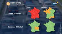 Trafic et météo du week-end des 25 et 26 juillet : samedi rouge sur les routes, incendies, et risque d’orages au sud