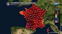 Canicule en France : jusqu'à 42,7°C à Captieux (33), 65 records mensuels et 8 records absolus