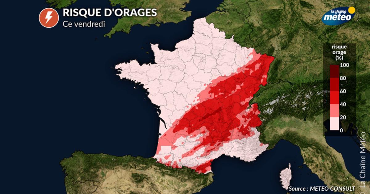Orages parfois violents ce vendredi : quelles sont les régions les plus exposées ?