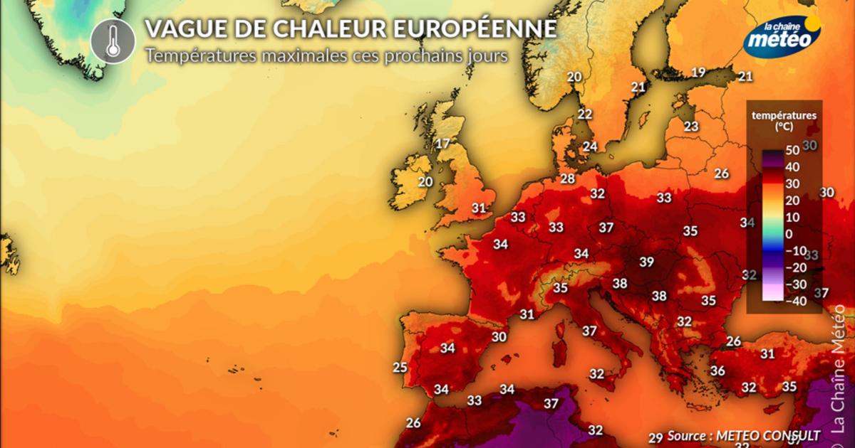 Canicule durable en Europe, jusqu'à 40°C de la Pologne aux Balkans jusqu'en Espagne et à l'Italie