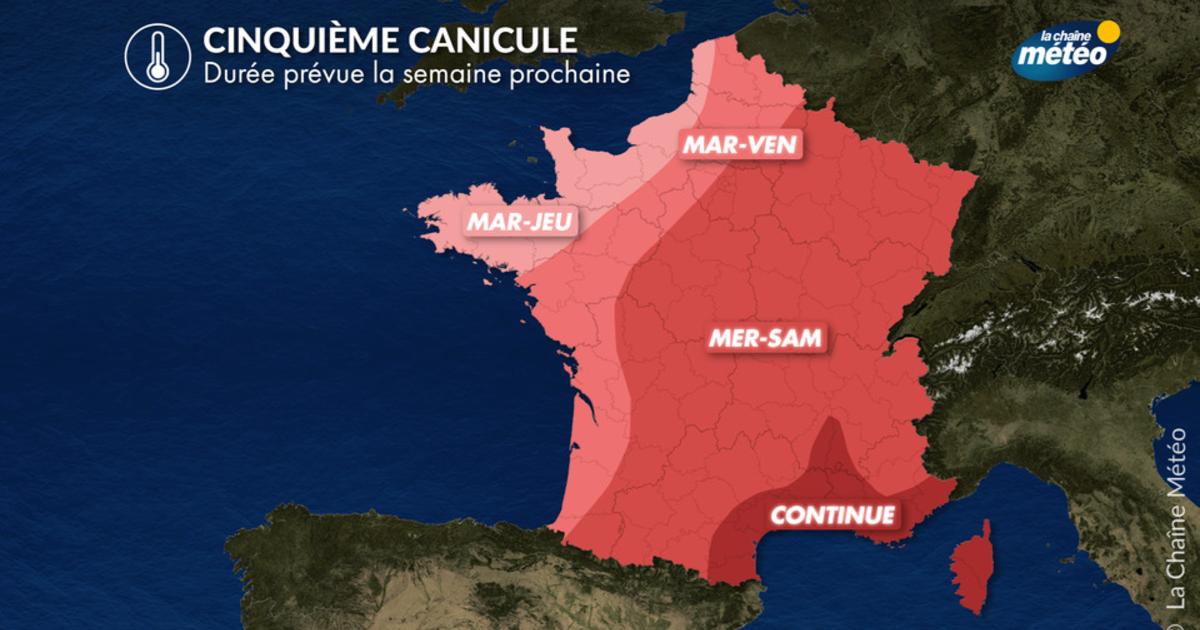 Cinquième canicule de l’été : un épisode intense, durable et étendu la semaine prochaine