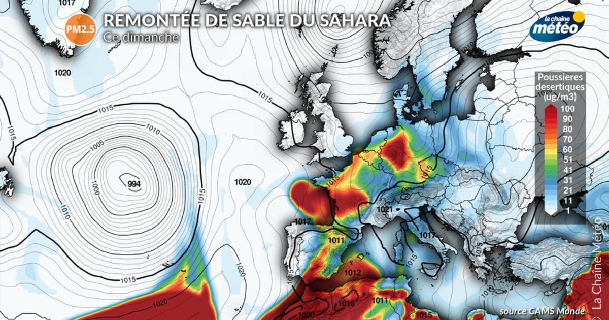Remontée de sable du Sahara : la France touchée ce week-end
