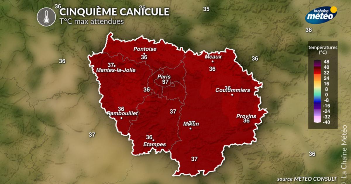 Canicule : Paris et l'Île-de-France au cœur de l'épisode avec jusqu'à 38°C