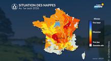 Nappes phréatiques : la majorité des nappes sous les normales au 1er août, la situation continue de se dégrader