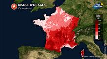 Orages parfois violents ce week-end : fortes pluies, grêle et risque d’inondations