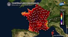 Canicule en France, jusqu'à 43,1°C à Châteaumeillant (18), 84 records mensuels ce vendredi