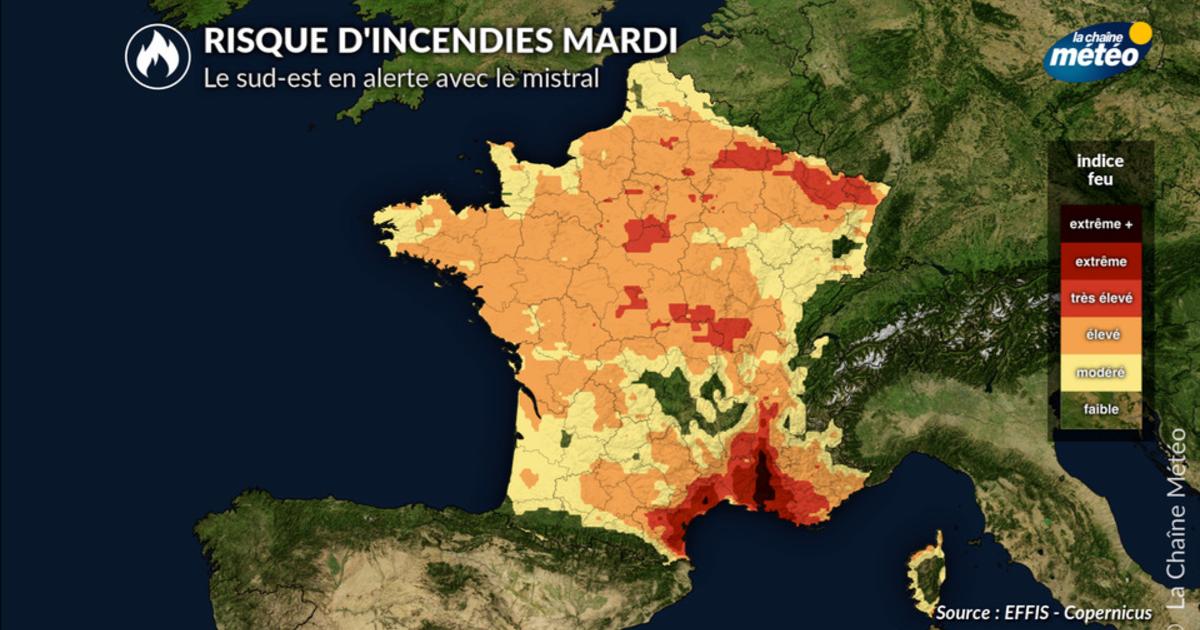 Incendies : amélioration au nord, risque très élevé en Provence