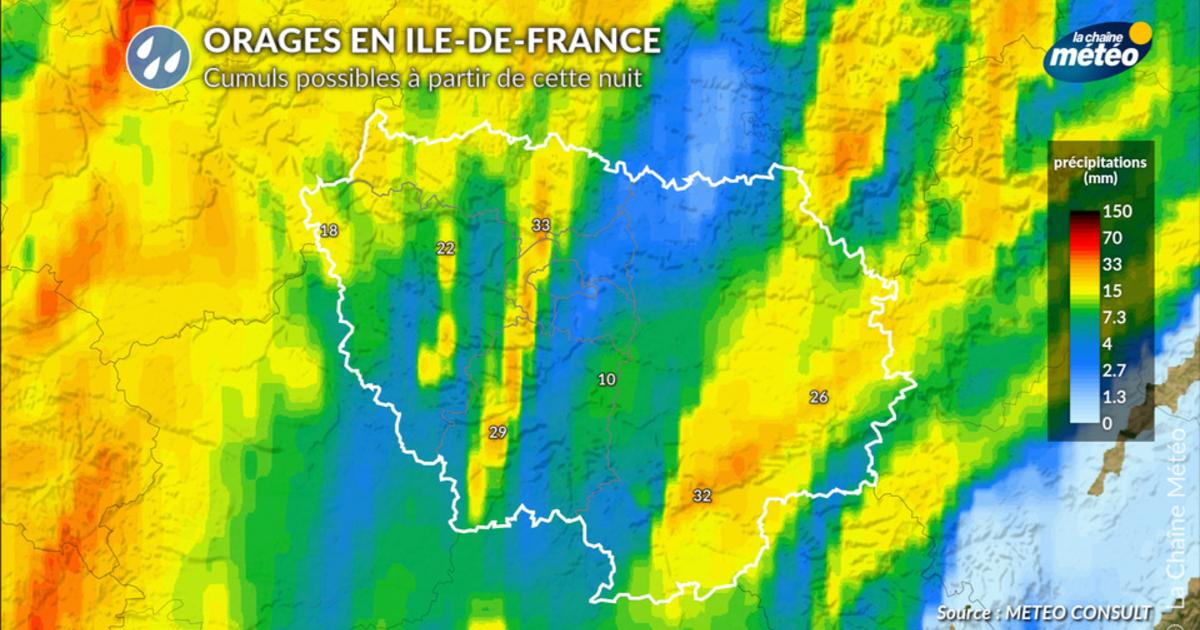 Orages en Île-de-France : à quoi s’attendre cette nuit et jeudi ?