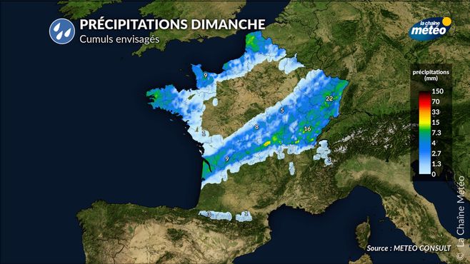 Pluies dimanche © lachainemeteo