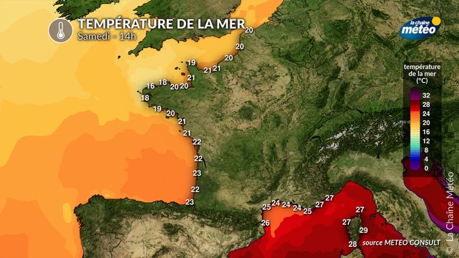 Des températures de l'eau de mer agréables ce week-end © La Chaine Météo