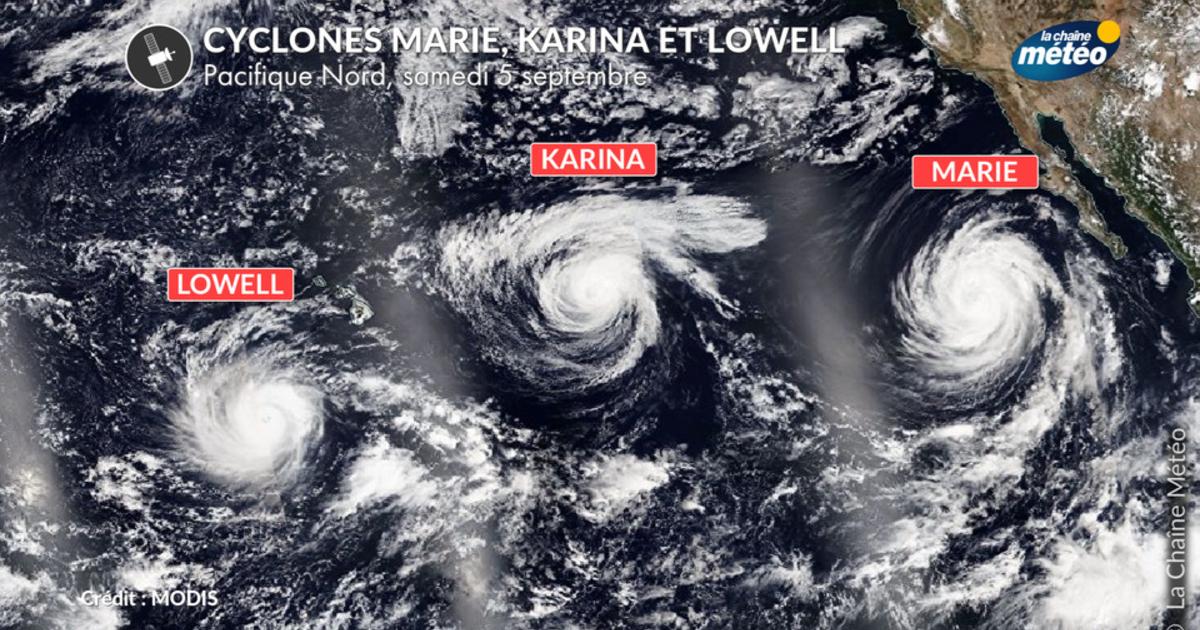 Trois cyclones simultanés dans le Pacifique Nord : pourquoi une telle activité ?