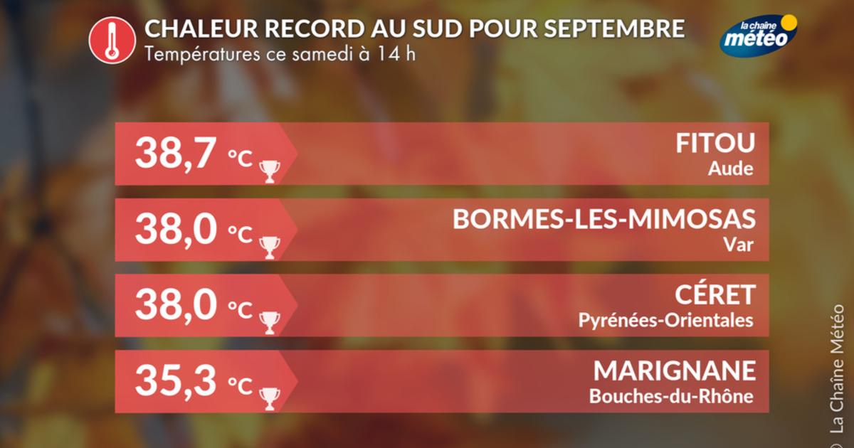 Canicule ce samedi, suivi : 39 °C en Roussillon, près de 30 records mensuels de chaleur battus à 14 h