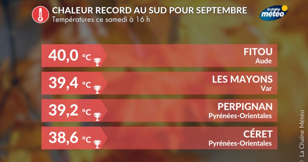 Canicule ce samedi, suivi : jusqu'à 40°C en Roussillon, 60 records mensuels de chaleur battus à 16 h