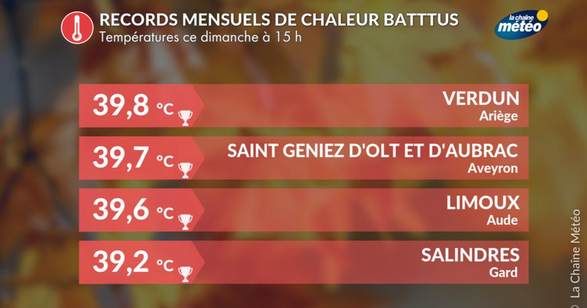 Chaleur intense au sud ce dimanche : déjà 40°C et 100 records battus à 15 h !