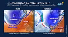 Front froid : jusqu’à 20°C de moins en 24 heures dans l’est de la France
