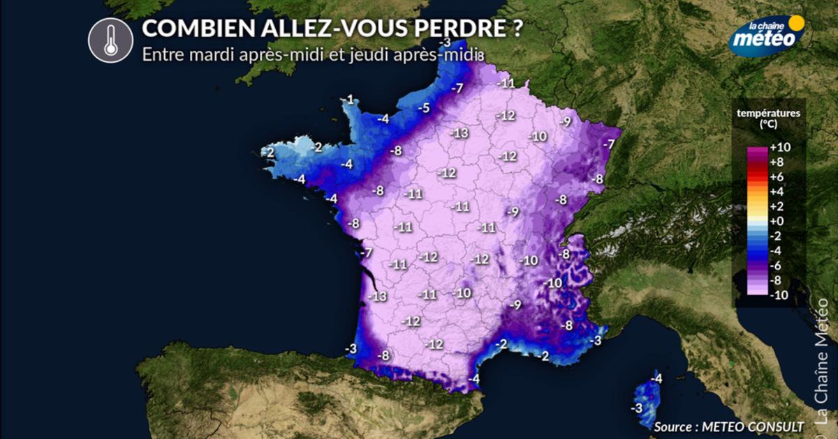 Chute des températures cette semaine : jusqu'à 15°C de moins !