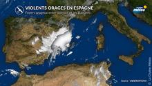 Espagne : violents orages et inondations de Valence à Barcelone