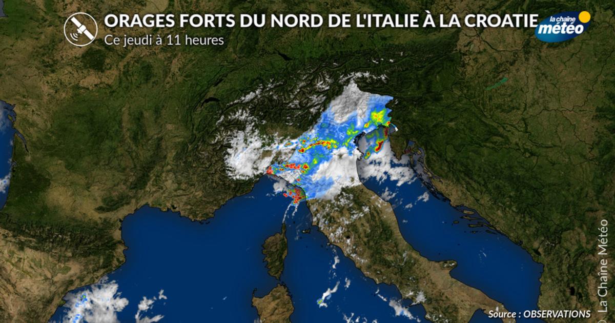 Intempéries en Italie et en Croatie : alertes orange aux orages violents ce jeudi