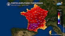 Fortes amplitudes thermiques la semaine prochaine : jusqu'à 20°C d'écart en journée