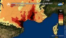 Incendies : risque extrême lundi et mardi dans le Sud-Est avec chaleur et vent fort