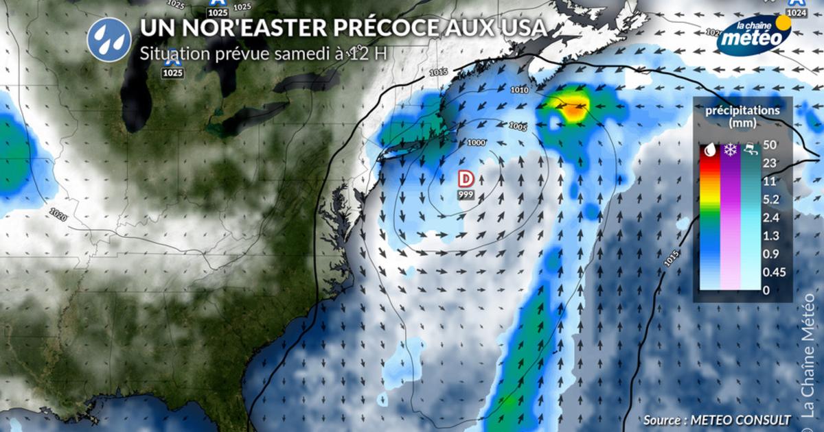 Nor’easter précoce aux États-Unis : vents violents, fortes pluies et inondations redoutées ce week-end