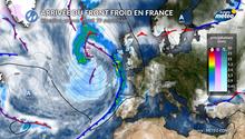 Un front froid actif va traverser la France : des pluies parfois abondantes attendues au sud-est