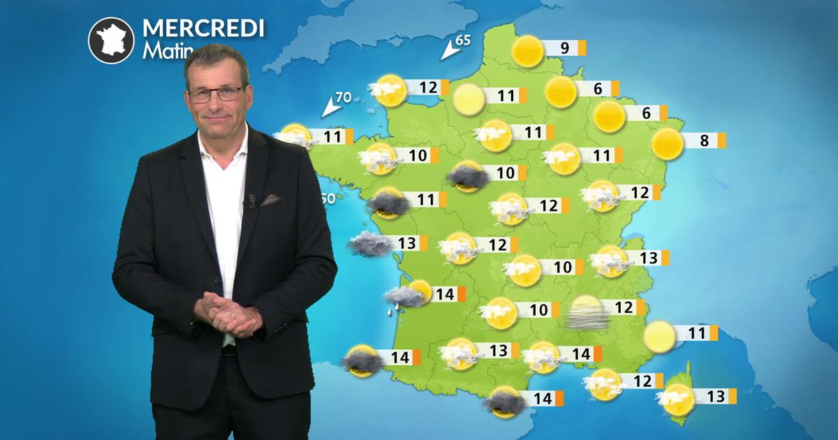 Météo aujourd'hui : averses éparses près de l'Atlantique, souvent ensoleillé et très doux ailleurs
