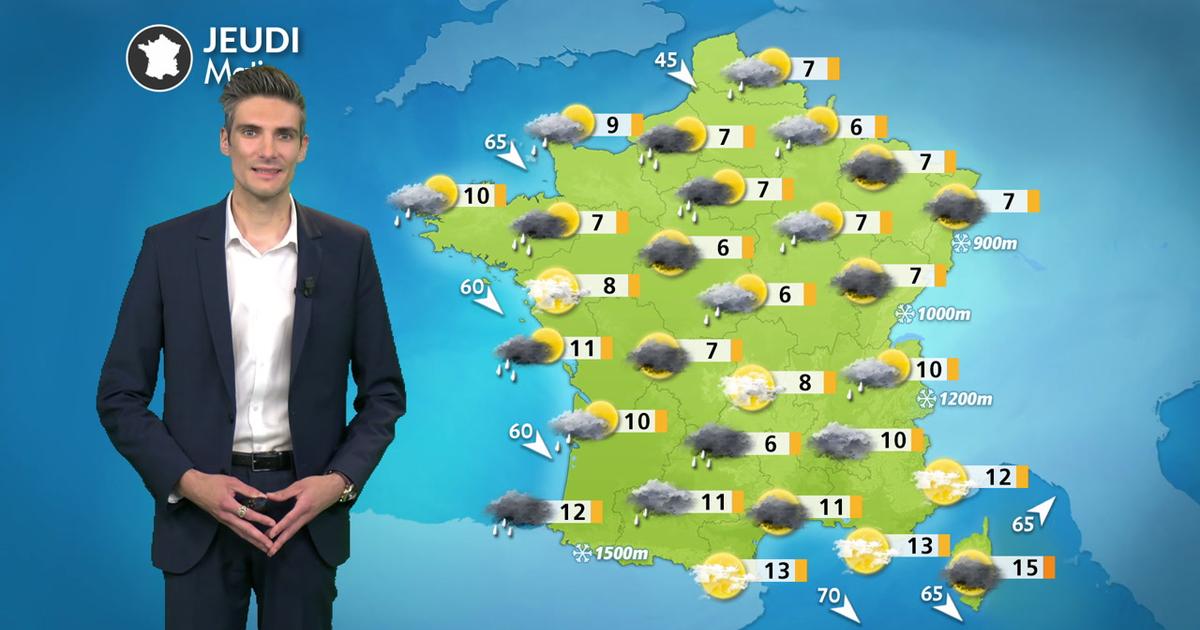 Météo aujourd'hui : pluie, fraîcheur et giboulées sur une grande partie de la France pour ce jeudi de l'Ascension