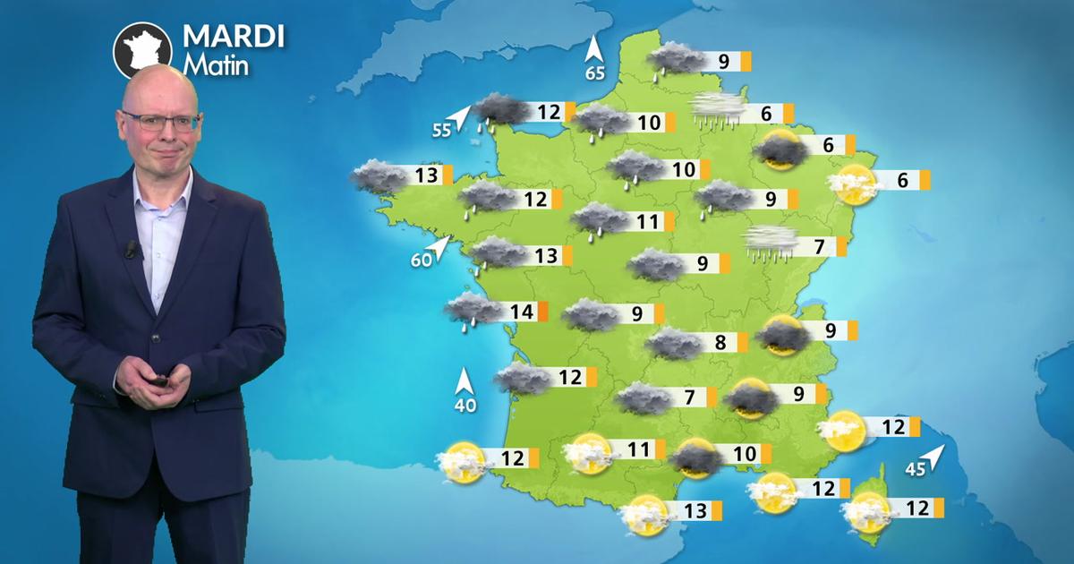 Météo aujourd'hui : temps pluvieux et automnal sur les deux tiers nord