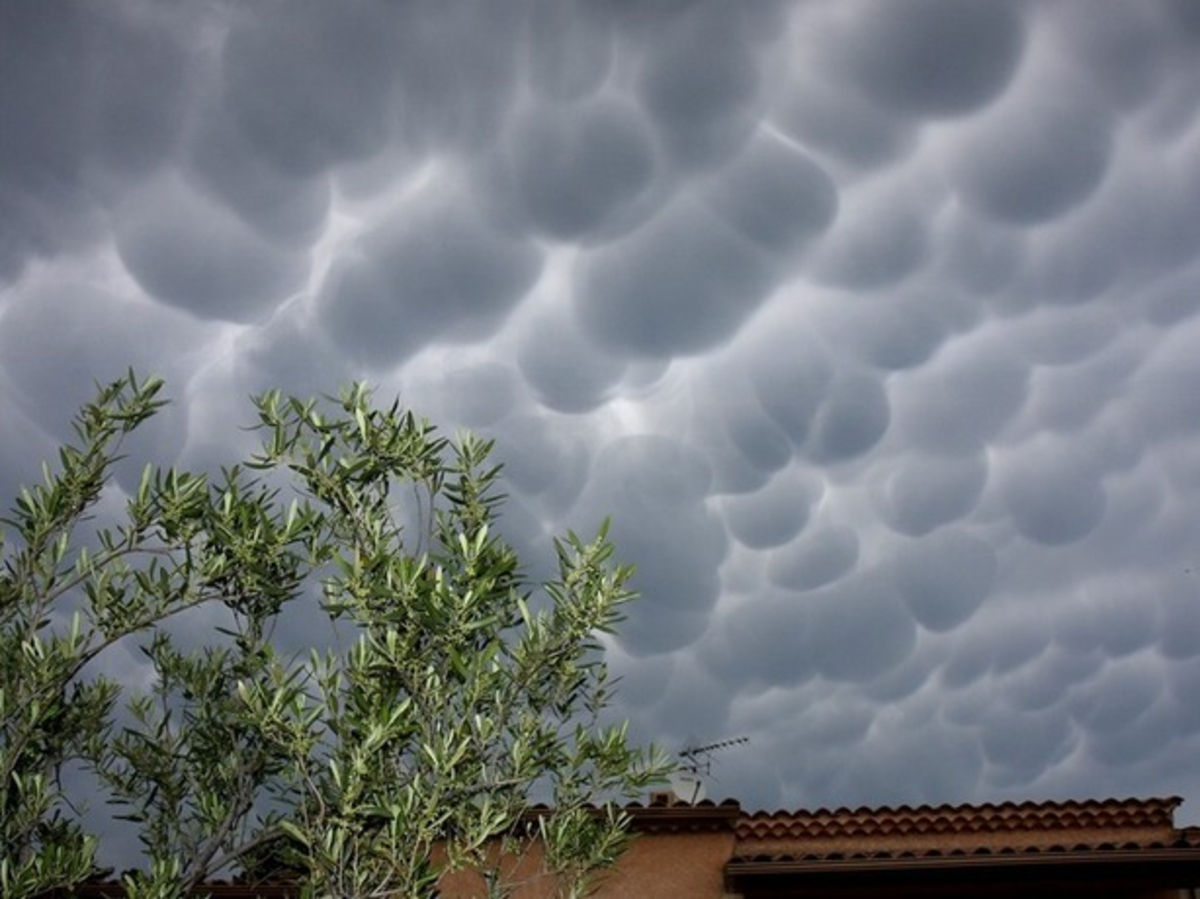 Phénomène météo extraordinaire : les étranges nuages de type mammatus dans  le ciel de l'été !